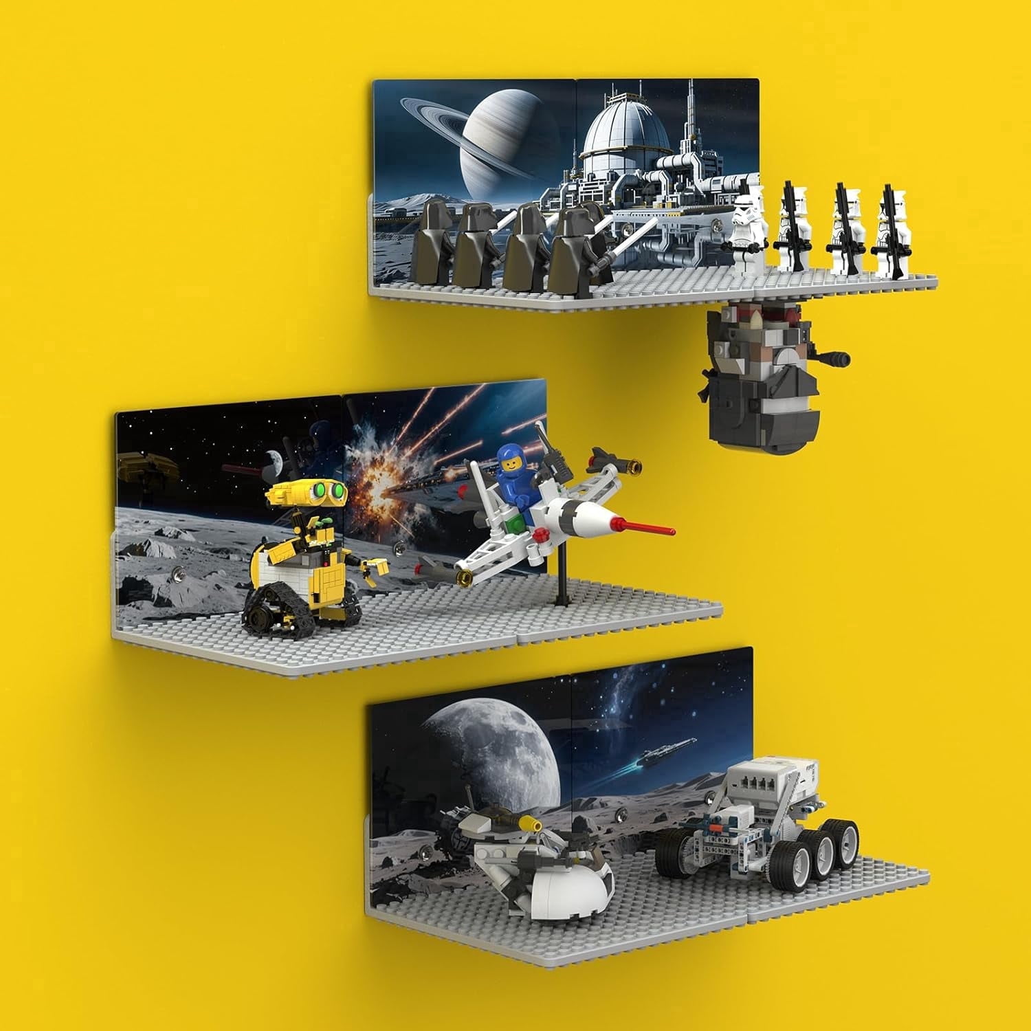 BlissBox Classic Collection 5.5 In x 1 In Space ABS Floating Shelves 6 Count