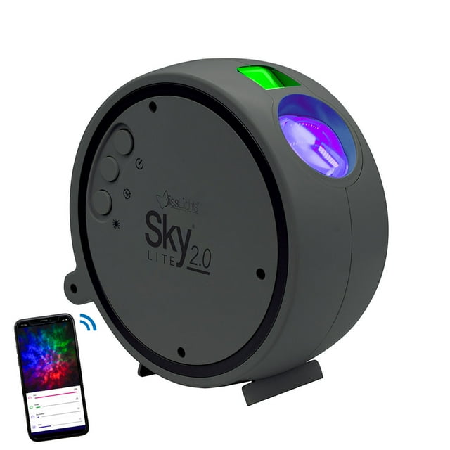 BlissLights Sky Lite 2.0 - RGB LED Laser Star Projector, Galaxy Lighting, Nebula Lamp (Green Stars, App Control)