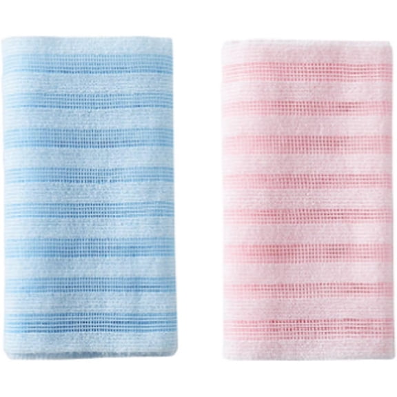 Blissal Exfoliating Shower Towel,2/4PCS Blissal Exfoliating Towel,Blissal Shower Scrubber,Blissal Towel for Men and Women (Pink+Blue)