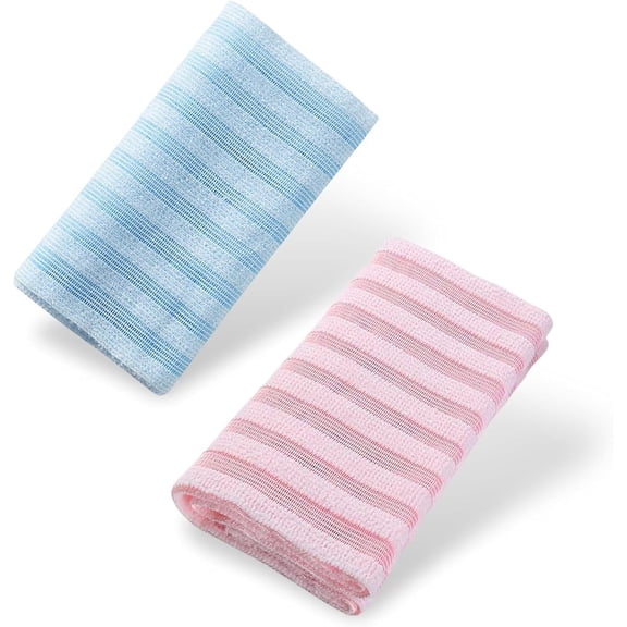 Blissal Exfoliating Shower Towel – Dual-Sided Long Exfoliating Washcloth for Men & Women, Back Scrubber Towel, Body Scrubber for Deep Cleansing & Smooth Skin