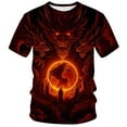 thumbnail image 1 of Blissboy Men's Chinese Dragon Graphic T-Shirt Anime Mythical Beast Tee Gothic Fantasy Creature Shirt, 1 of 7