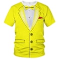 thumbnail image 1 of Blissboy Tuxedo T-Shirt Funny Suit Design Graphic T-Shirt Novelty Tux Shirt Fake Suit Tee with Bowtie, Unisex Adult, 1 of 7