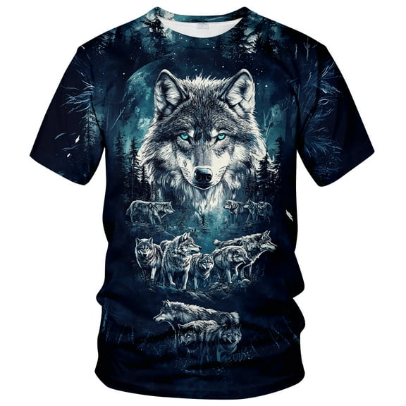 Blissboy Wolf T-Shirt Animal Graphic Tee Gothic Shirt