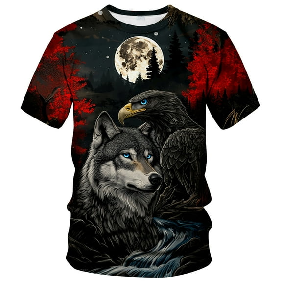 Blissboy Wolf T-Shirt Animal Graphic Tee Gothic Shirt