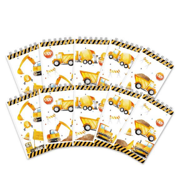 Blisscok 10 Pack Pocket Notebook,Mini Spiral Notepad, Small Notebooks Pocket Size ,10x6cm Cute Rectangular Truck Notepad for Daily life, Work, Students