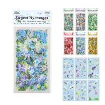 Blisscok 6PCS Transparent Flower Stickers, Small Floral Plant Stickers, Waterproof Flower Stickers for Decorating Cup Scrapbook Supplies Card Making Journaling Water Bottles DIY Crafts Decoration