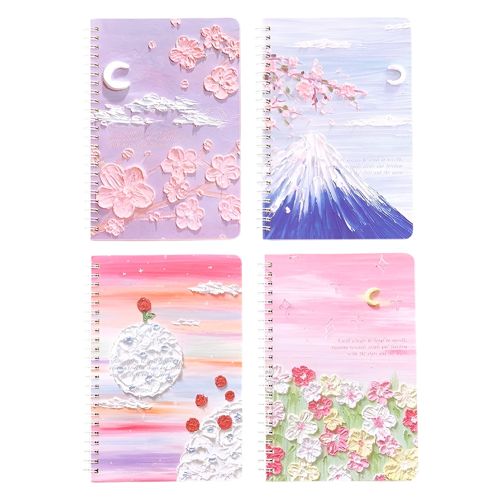 Blisscok A5 Notebook,Lined Wirebound Spiral Notebook, 60 Sheets ...