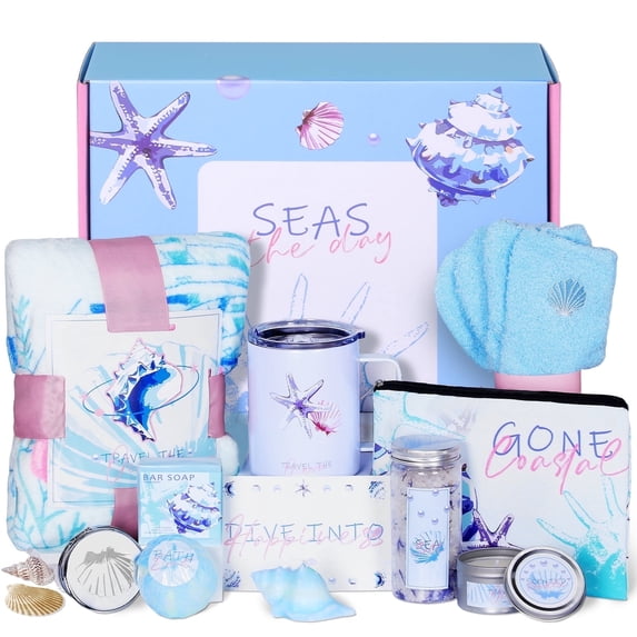 Blisscok Self Care Gifts for Women Get Well Soon Gift Baskets Care Package, Flannel Blanket Personalized, Feel Better Thinking of You Birthday Gifts for Mom Wife Grandma Friend Sister Her
