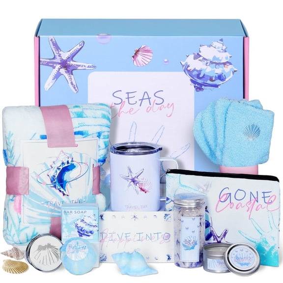 Blisscok Self Care Gifts for Women Get Well Soon Gift Baskets Care Package, Flannel Blanket Personalized, Feel Better Thinking of You Birthday Gifts for Mom Wife Grandma Friend Sister Her