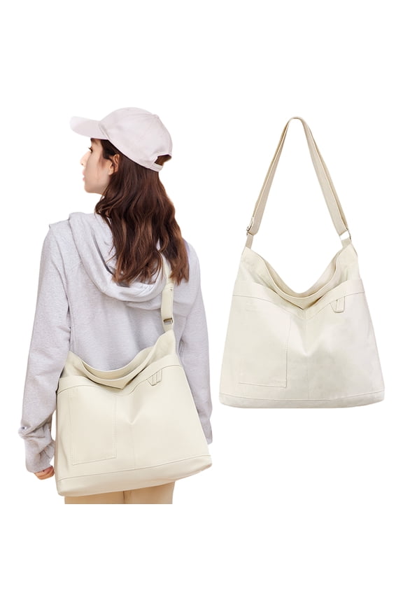Women's Canvas Tote Bag, Casual Shoulder Bag Canvas Crossbody Bag Handbag Big Capacity Hobo Bags with for School Shopping Work Travel Causal Daily