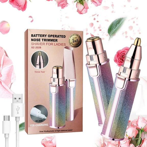 Blissean Facial Shaver, GlowTrim - Premium Facial Shaver, Blissean Hair Removal, USB Rechargeable Portable 2-in-1 Women's Eyebrow and Facial Hair Removal Device (Color)