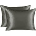 thumbnail image 1 of Blissford Queen Size Luxurious Sateen Pillowcases - Protects Hair and Nails - (Grey)20 x 30, 1 of 7