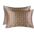 thumbnail image 1 of Blissford Luxury Leopard Satin Pillowcase with Zipper Closure, Queen 2-Pack, 1 of 7