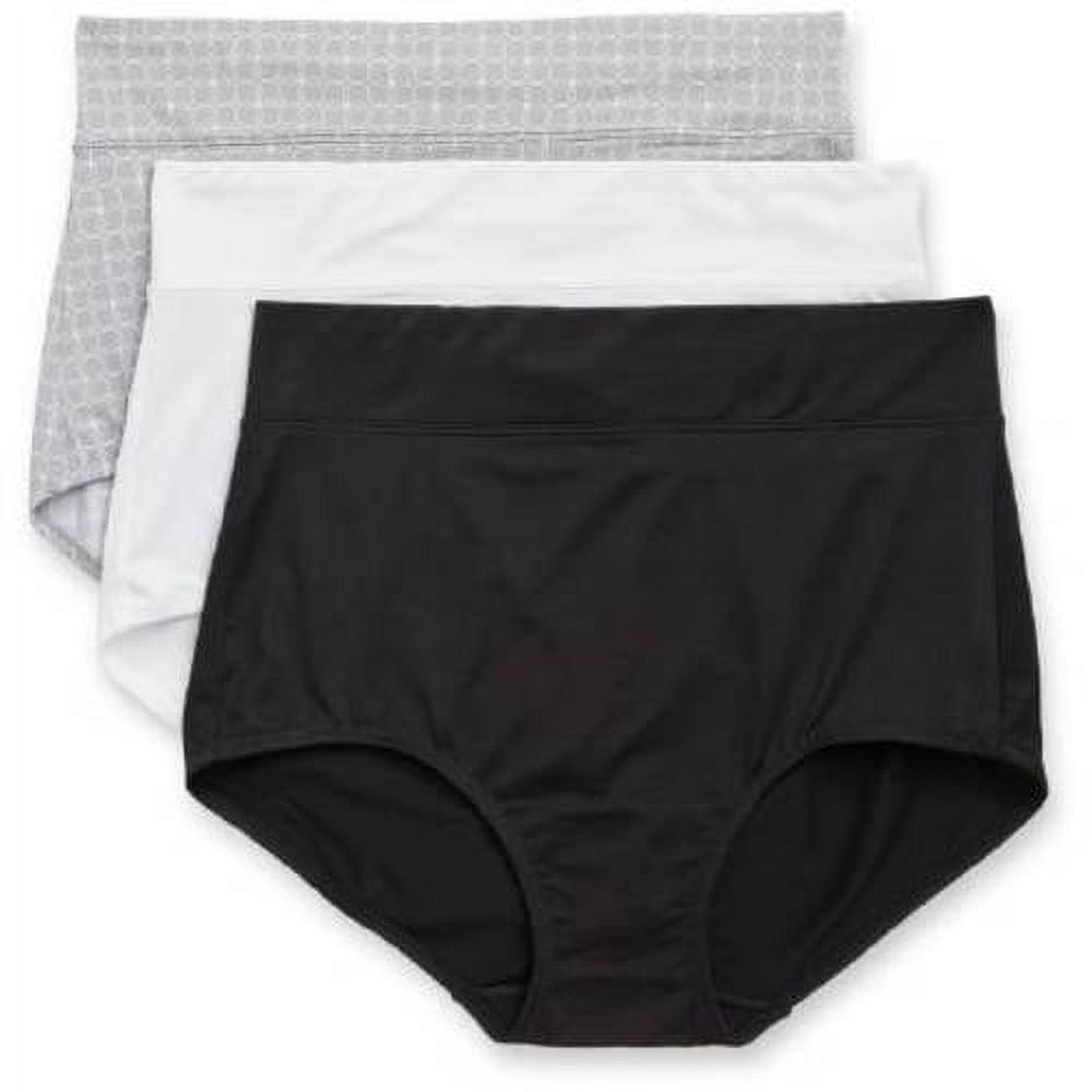 Blissful Benefits by Warner's Women's No Muffin Top Brief Panties 3-Pack,  Style RS4383W 