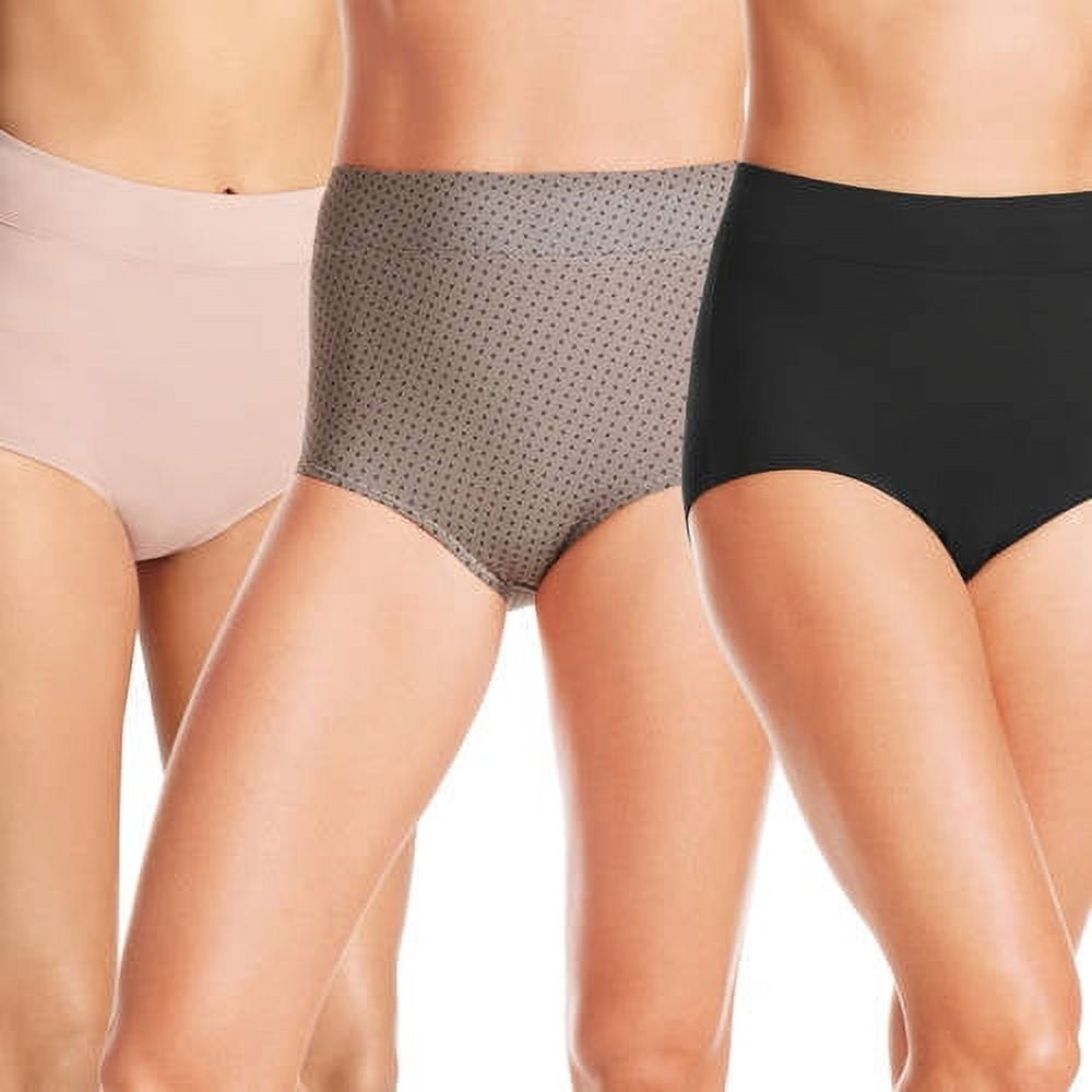 Blissful Benefits by Warner's Women's No Muffin Top Brief Panties 3-Pack,  Style RS4383W