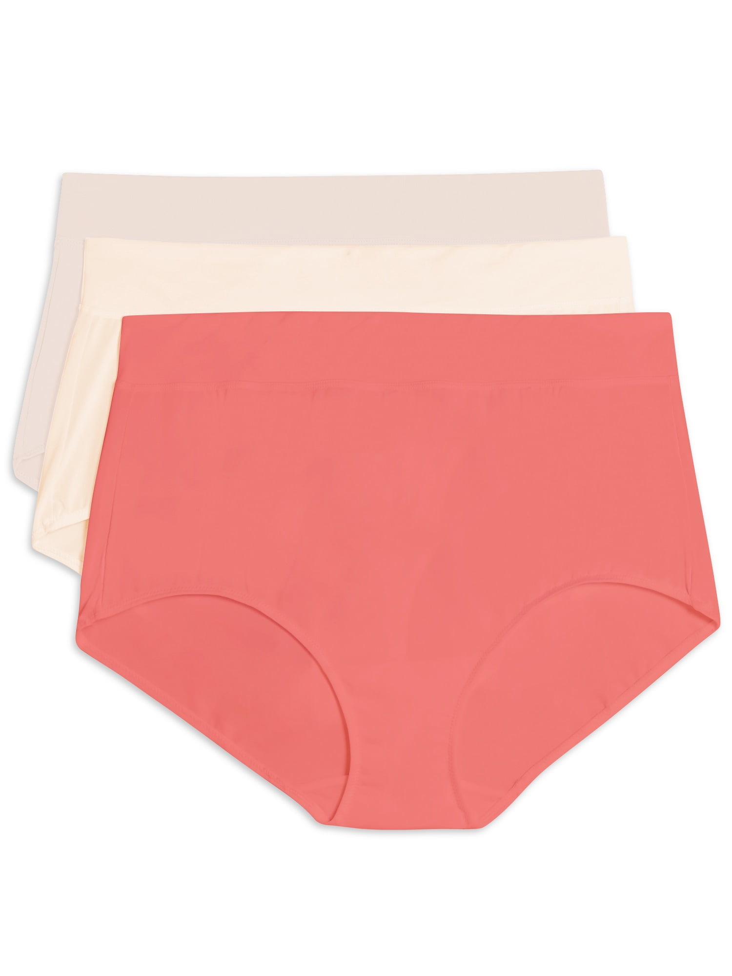 Blissful Benefits by Warner's Women's No Muffin Top Brief Panties, 3 Pack