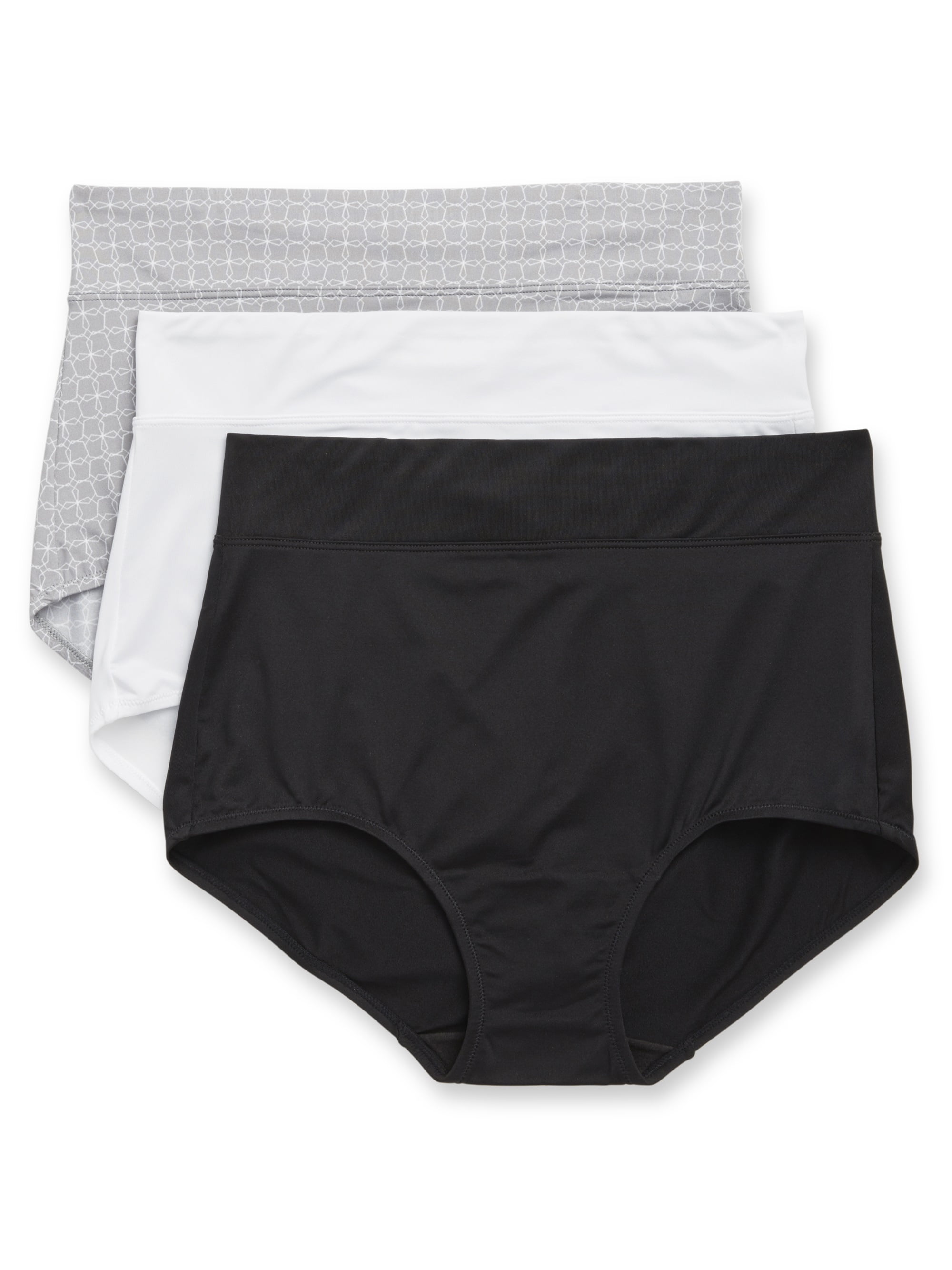 Blissful Benefits by Warner's Women's No Muffin Top Brief Panties, 3 Pack