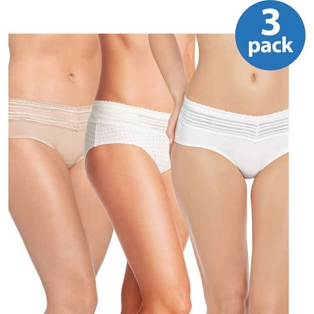 Warner's womens Blissful Benefits No Muffin 3 Pack Panty Briefs
