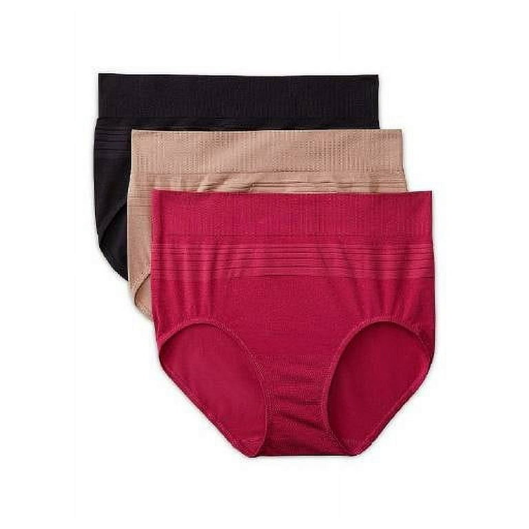 Blissful Benefits by Warner's Women's No Muffin Top Seamless Brief Panties  3-Pack, Style RS1503W 