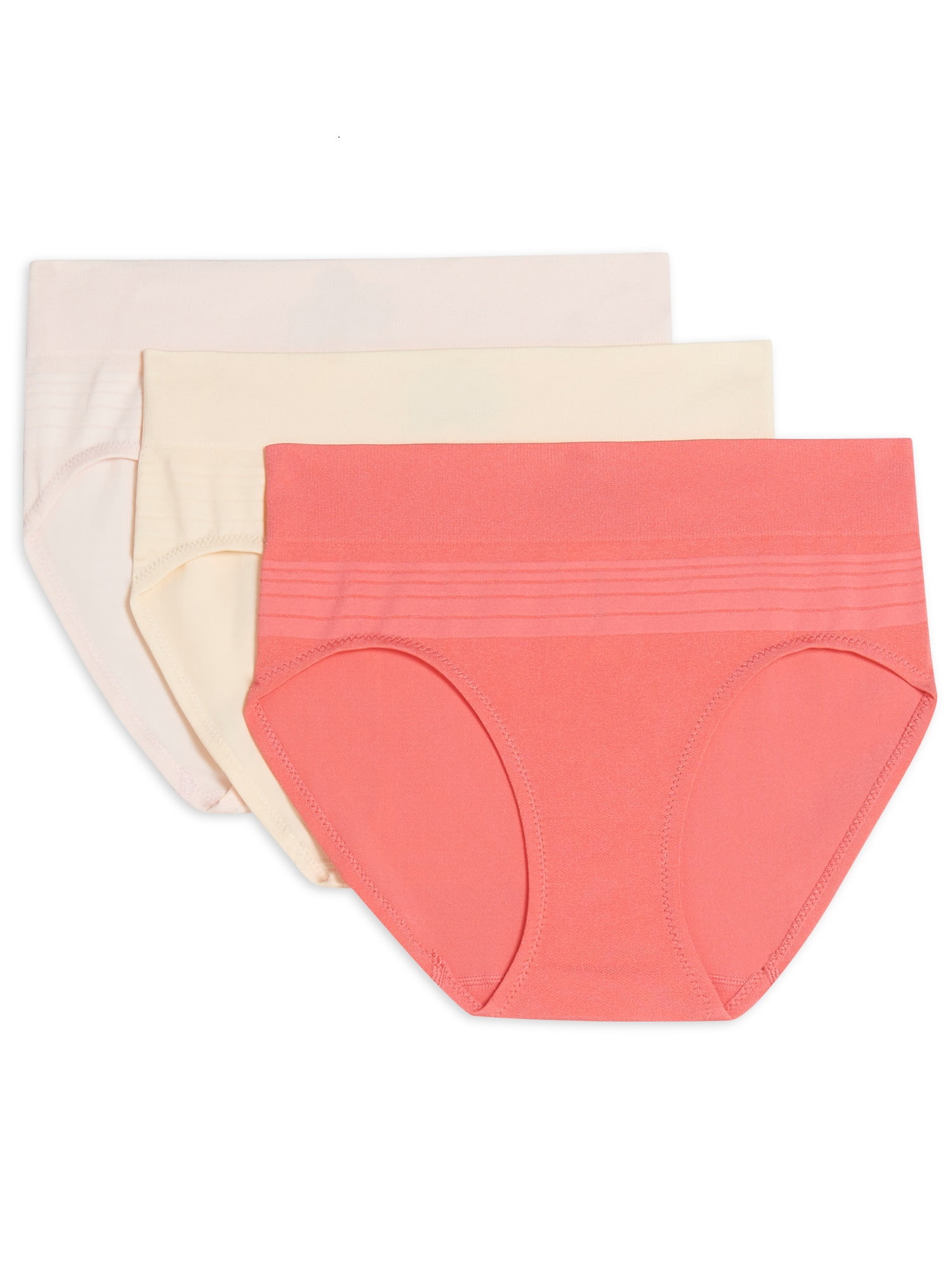 Blissful Benefits by Warner's Women's No Muffin Top Seamless Brief Panties  3-Pack, Style RS1503W