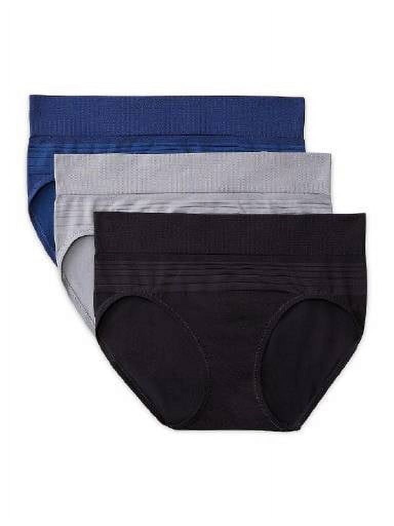 Blissful Benefits by Warner's Women's No Muffin Top Seamless Hipster Panties  3-Pack, Style RU0503W 