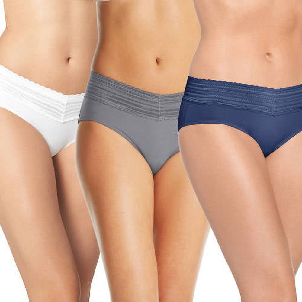 Blissful Benefits by Warner's No Muffin Top Hipster with Lace Panty - 3  Pack, Size: Small, Assorted