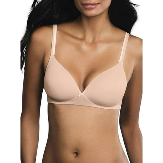 Blissful Benefits by Warner's Women's Nylon Bra Wireless Comfort, Beige