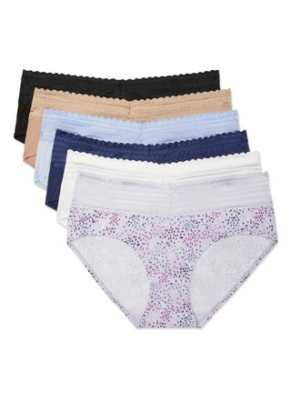 3PC Womens Underwear Cotton No Muffin Top Full Briefs Soft Stretch  Breathable Panties For Women 