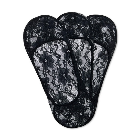 Blissful Benefits by Warners' Women's Ultra No Show Lace Liner Socks, 3-Pack