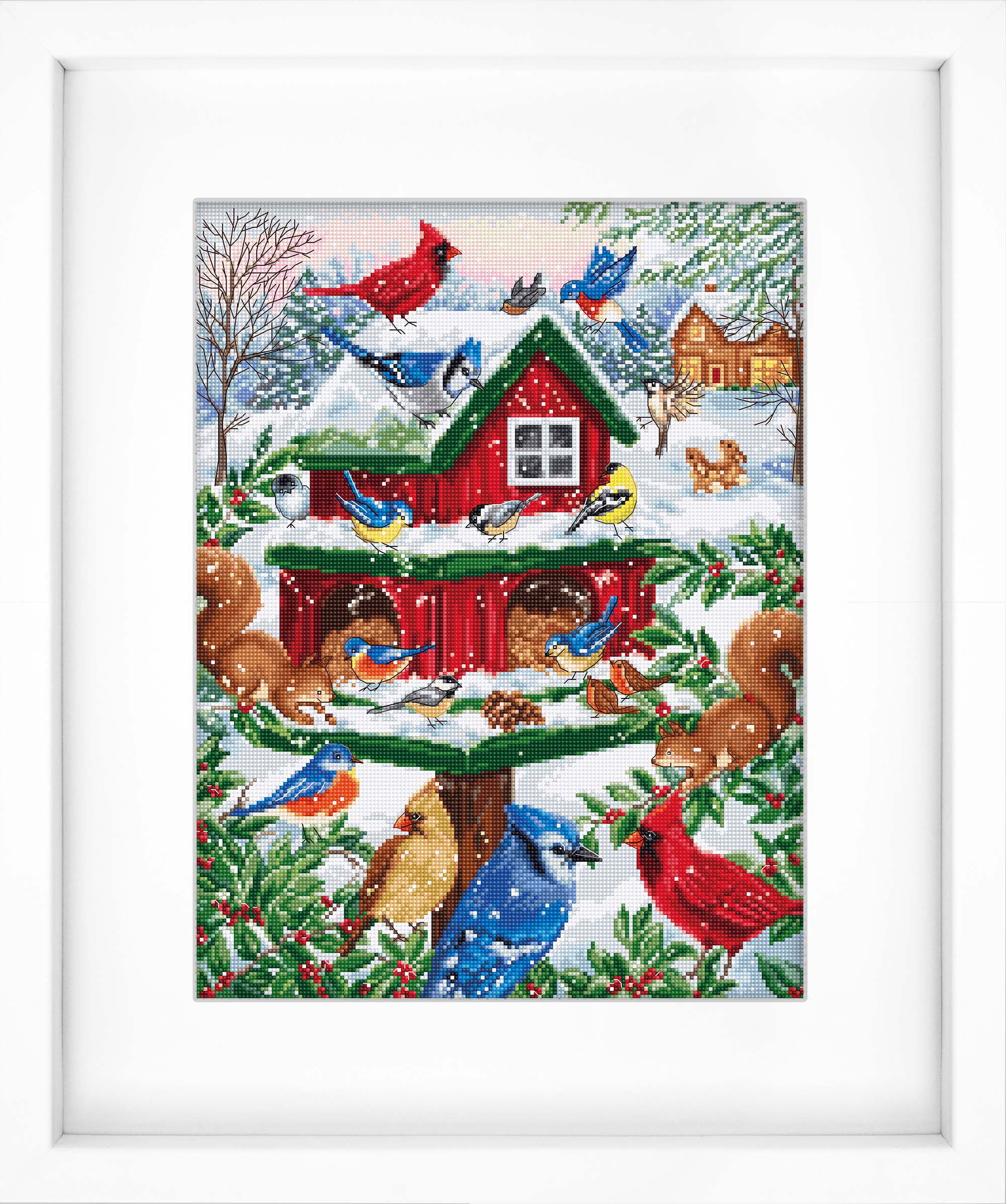 Blissful Bird Feeder B2417L Counted Cross-Stitch Kit