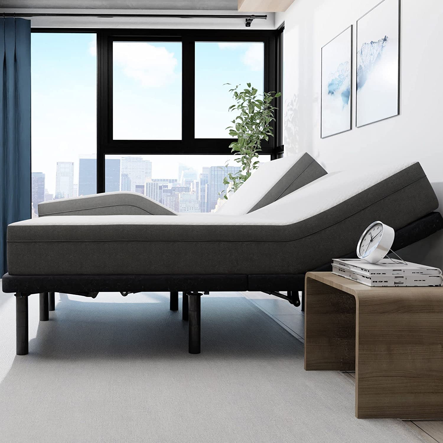 Blissful Nights e4 King Adjustable Bed Base Frame with Massage