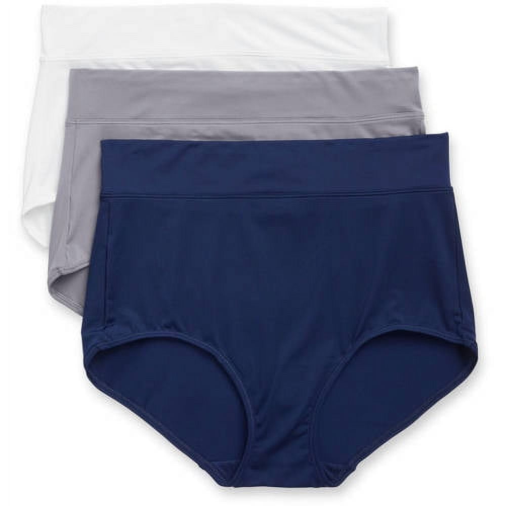 Blissful benefits by warner's no muffin top brief panties 3pk