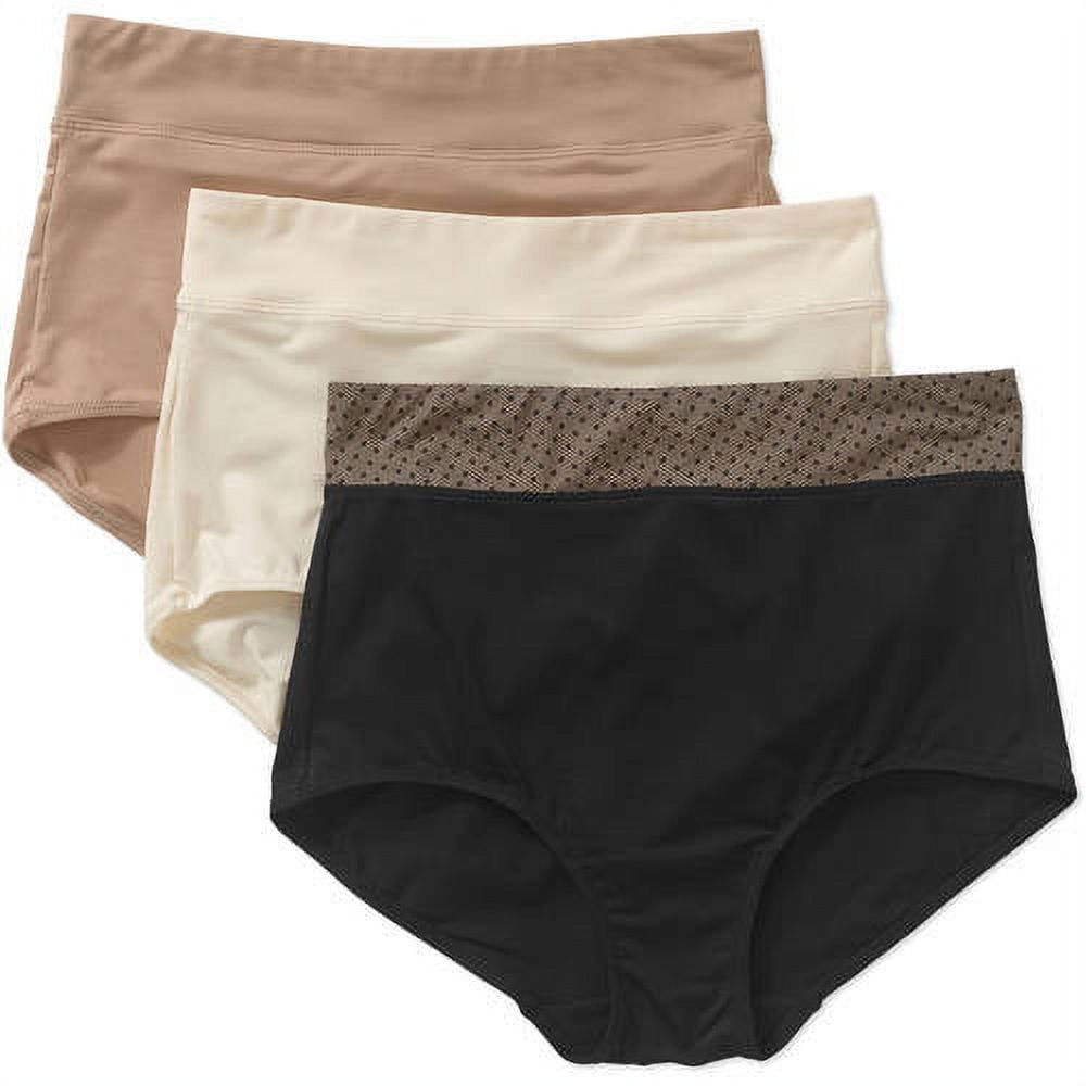 Blissful benefits by warner's no muffin top brief panties 3pk 