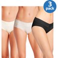 thumbnail image 1 of Blissful benefits by warner's no muffin top hipster panties 3pk, 1 of 1