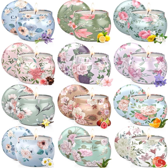 BlissfulOasis Scented Set, 30 oz 12 Pack for Home Scented, 180-240 Hours Christmas Present Set for Women and Men, Soy Wax for Holidays, Birthday, Valentine's Day C113