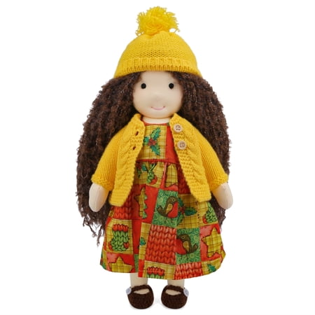 BlissfulPixie Easter Present Waldorf Doll Handmade Rag Doll - Plush Doll Birthday Present with Beautiful Present Box-Ariana 12"