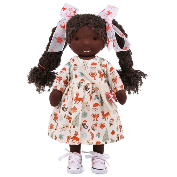 Children's Day Gift for Girls - Waldorf Doll Handmade Rag Doll Birthday Gift for Girls Collectors Plush Doll with Exquisite Box