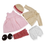 BlissfulPixie Handmade Waldorf Doll Clothes 12 inch clothing Set with Pretty Box Girl Christmas Birthday Gift-Abigails Clothes Accessories