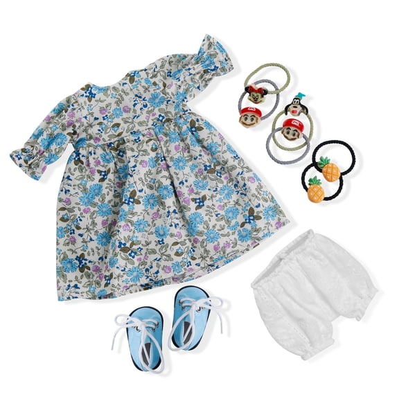 BlissfulPixie Handmade Waldorf Doll Clothes 12 inch clothing Set with Pretty Box Girl Christmas Birthday Gift-Coco's Clothes Accessories