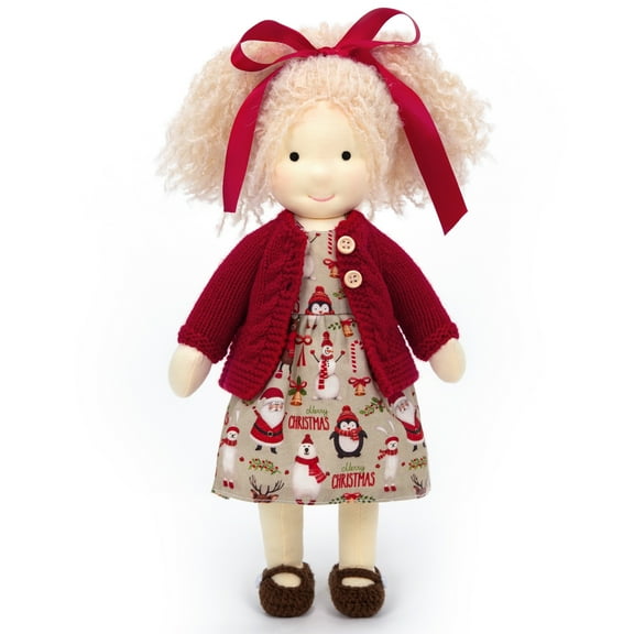 BlissfulPixie Waldorf Doll Handmade Rag Doll - Personalized Collectors Plush Doll for Kids Birthday Present with Beautiful Present Box-Gabriella 12"