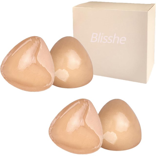 Double Sided Sticky Bra Inserts - Instant Lift Bra Pads Inserts Reusable Breast Pads Push Up For Bikini Swimsuit Sports Bra