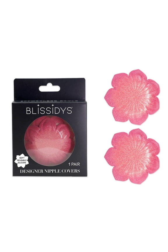 Venice Reusable Nipple Covers for Women, Silicone Adhesive Nipple Petal Covers, One Size (Pink)