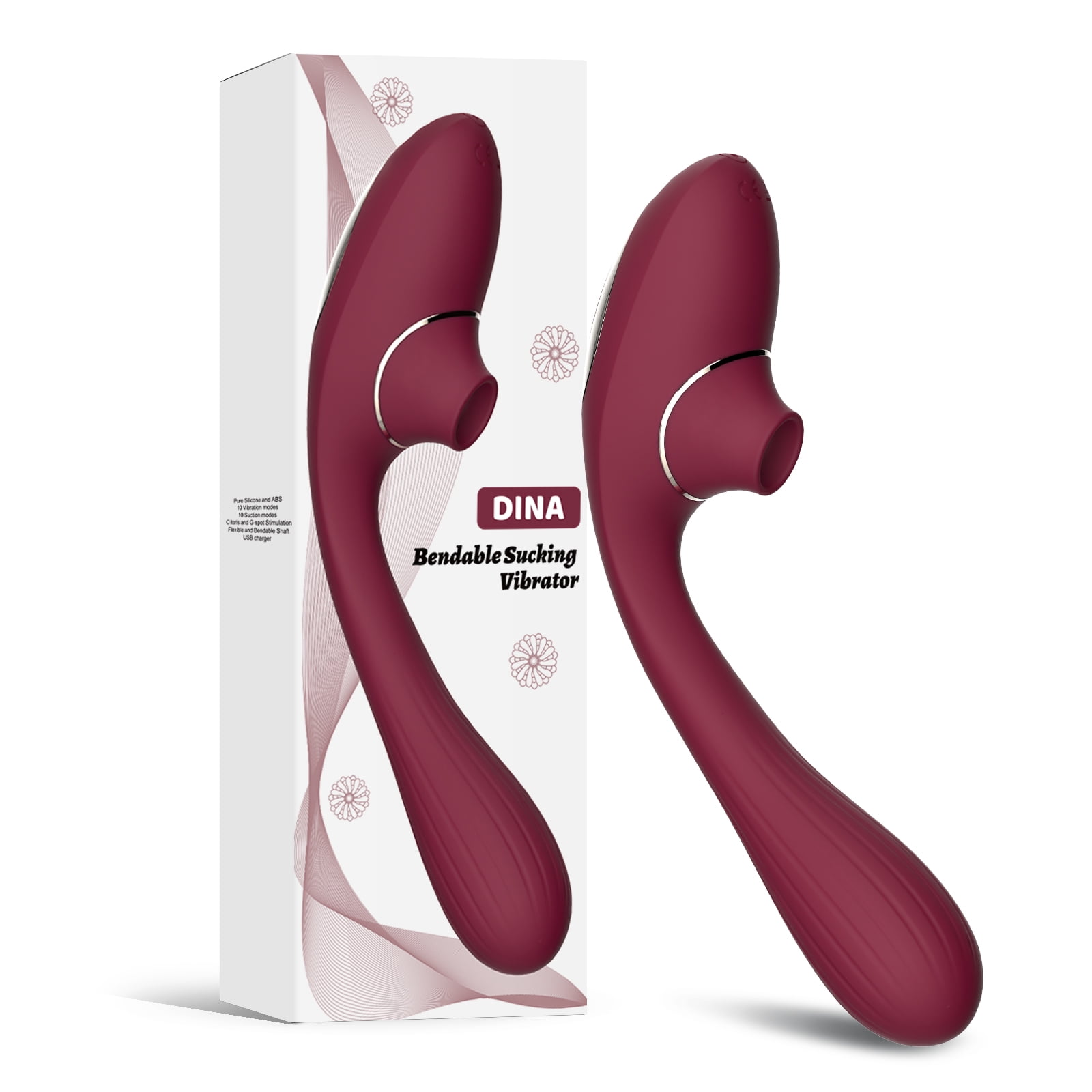 shot pocket sex toy Blissmakers Bendable Stimulator Vibrators, Sucking Massaging Device  Rechargeable Adult Sex Toys for Women Couples Pleasure with 10 Sucking and  10 Vibration Modes