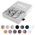 thumbnail image 1 of Blissy Silk Scrunchies (3 Pack) - 100% Pure Mulberry Silk - 22 Momme 6A High-Grade Fibers - Silk Scrunchie for Straight & Curly Hair - Preventing Breakage, Tangling, & Creasing (Silver Skinny), 1 of 7