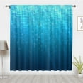thumbnail image 1 of Blisters art Curtains, Blue underwater world Window Treatments Panel Pair Blackout Curtains, Home Bedroom Dorm privacy Decor(Rod Pocket), 1 of 5
