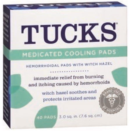 Blistex 55702712 Tucks Medicated Cooling Pads - Pack of 40