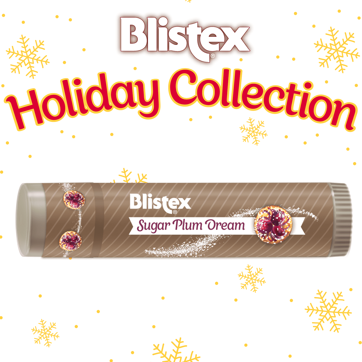 Blistex Holiday Sugar Plum Dream Flavor Moisturizing Lip Balm, 1 Lip Balm Stick