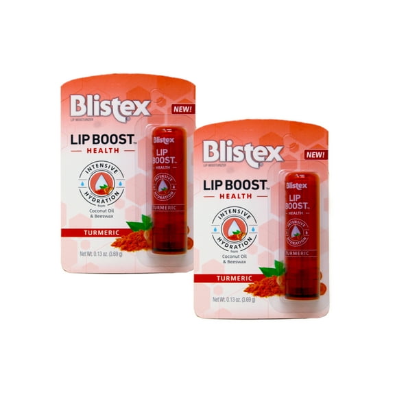 Blistex Lip Boost Health Intensive Hydration Tumeric Moisturizer 0.13oz - 2 Pack