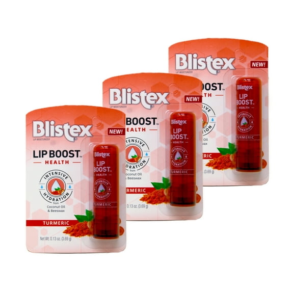 Blistex Lip Boost Health Intensive Hydration Tumeric Moisturizer 0.13oz - 3 Pack