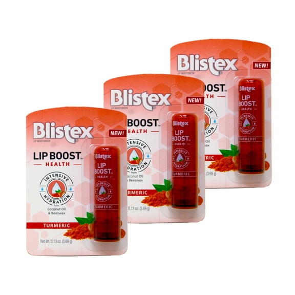 Blistex Lip Boost Health Intensive Hydration Tumeric Moisturizer 0.13oz - 3 Pack